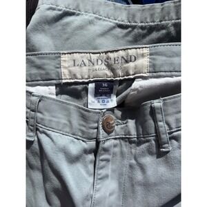 Lands' End Legacy Chino Shorts Flat Front‎ Casual Blue Size 36